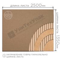 Гофрокартон в листах П-32 2500*1350 бурый Гофрокартон в листах П-32 2500*1350 бурый
